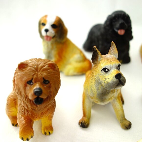 Vintage 1988 New Ray Soft Rubber Assorted Mixed Lot of 10 Dogs - Picture 2 of 8